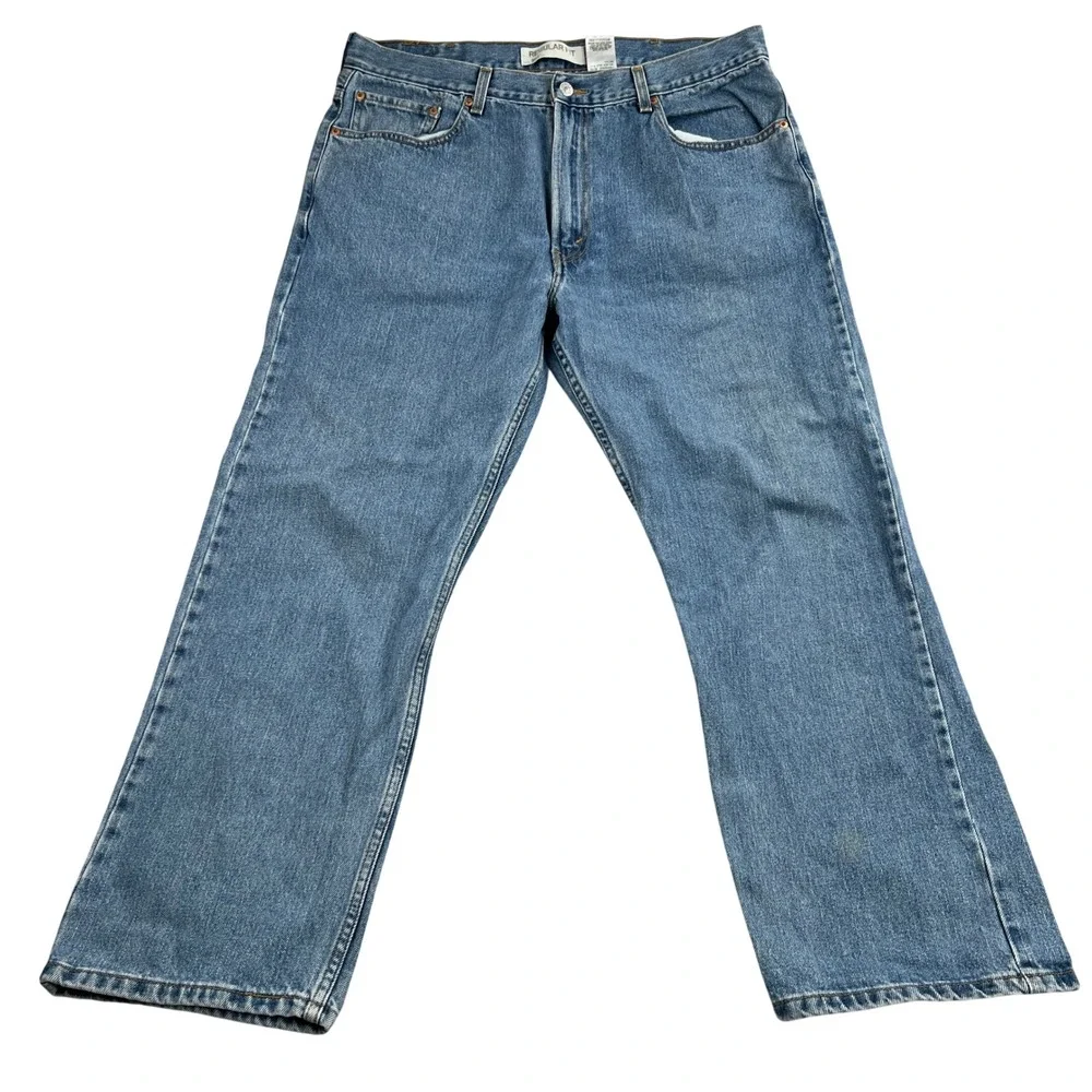 Vtg Levi's 505 Regular Fit Jeans 40x30 Blue Y2K Straight Leg Denim 100% Cotton